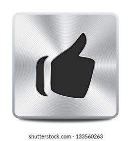 Vector metal like icon / button, design element