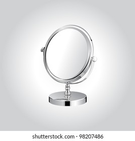 Vector metal make-up mirror.