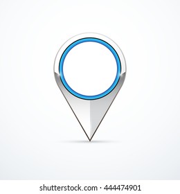 Vector metal map pin