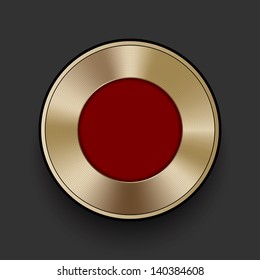 Vetor metal multimídia ícone / botão, elemento de design gráfico