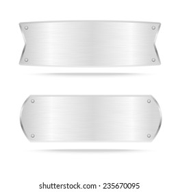 Vector Metal name plate or Metal label with screws.Vector illustration