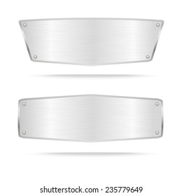 Vector Metal name plate or Metal label with screws.Vector illustration