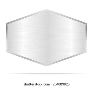 Vector Metal name plate or metal labels .Vector illustration