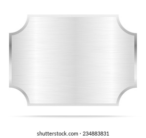 Vector Metal name plate or metal labels .Vector illustration