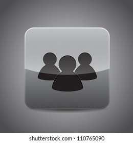 Vector metal noise social network button
