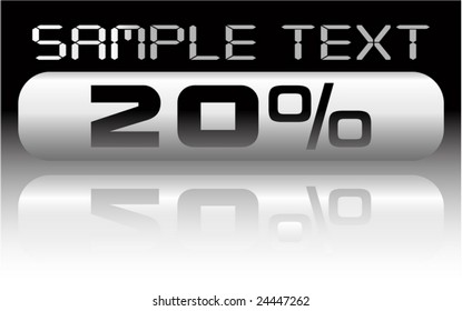 vector metal percent banner