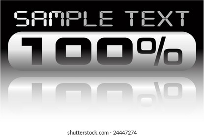 vector metal percent banner
