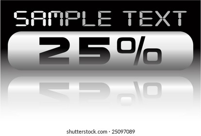 vector metal percent banner