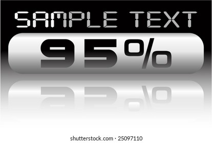 vector metal percent banner