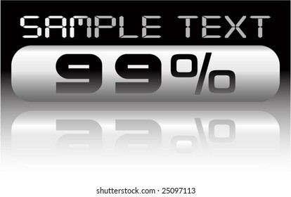 vector metal percent banner