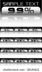 vector metal percent banner