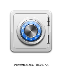 Vector metal safe icon