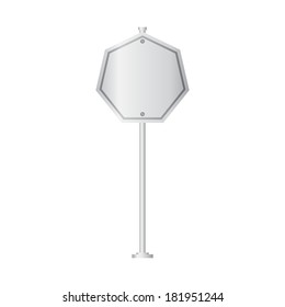 Vector of metal signpost on isolated white background