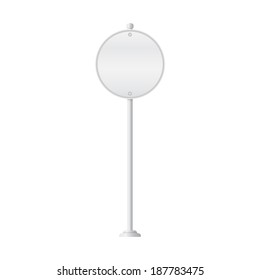 Vector of metal signpost on isolated white background