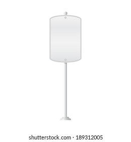 Vector of metal signpost on isolated white background