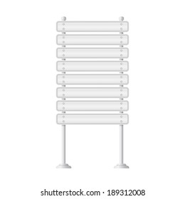 Vector of metal signpost on isolated white background