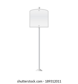 Vector of metal signpost on isolated white background