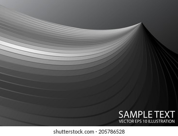 Vector metal space shape lighted - Vector metal vector background illustration