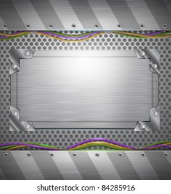 vector metal template with iron gird