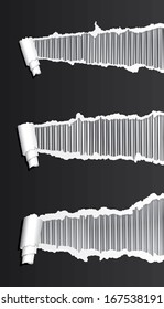 Vector metal template under ripped paper.