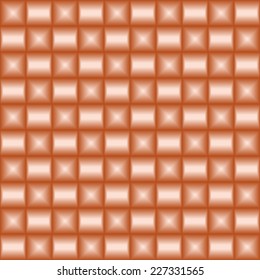 Vector metal texture. Bronze abstract background. Pattern from bronze tiles - seamless vector background