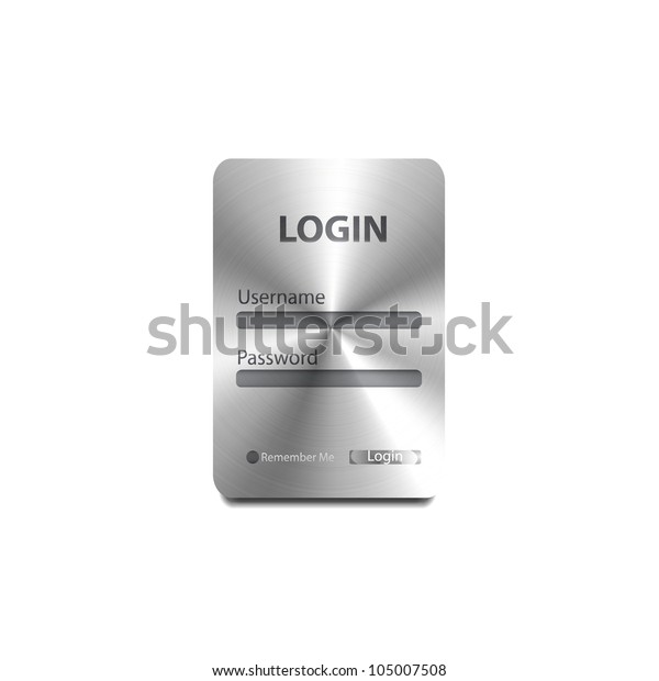Vektor Stok Vector Metal Texture Login Register Form (Tanpa Royalti ...