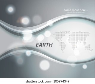 Vector metal wave earth background