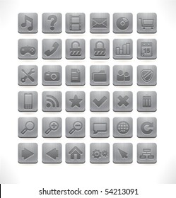 Vector metal web icons