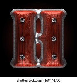 vector metal and wood figure