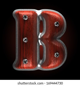 vector metal and wood figure
