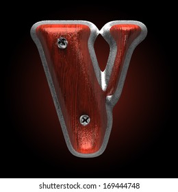vector metal and wood figure