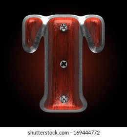 vector metal and wood figure