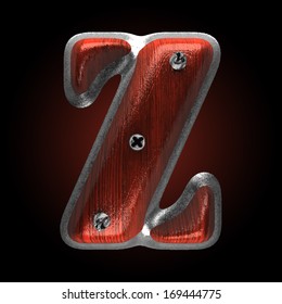vector metal and wood figure