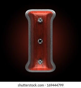 vector metal and wood figure