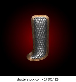 vector metal and wood figure