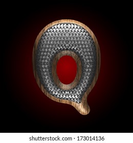 vector metal and wood figure