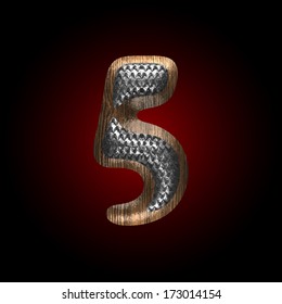 vector metal and wood figure