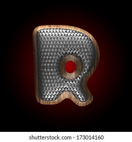 vector metal and wood figure