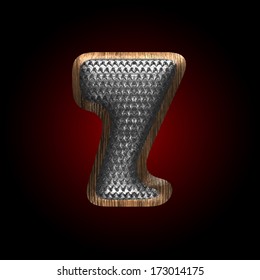 vector metal and wood figure