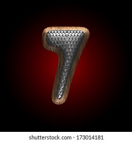 vector metal and wood figure