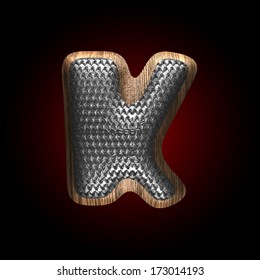 vector metal and wood figure