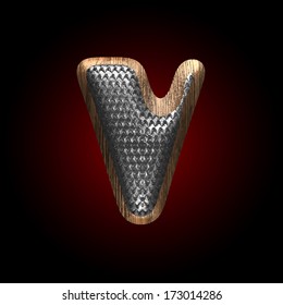 vector metal and wood figure