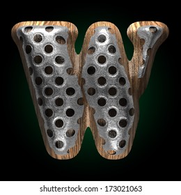 vector metal and wood figure
