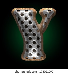 vector metal and wood figure