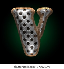 vector metal and wood figure