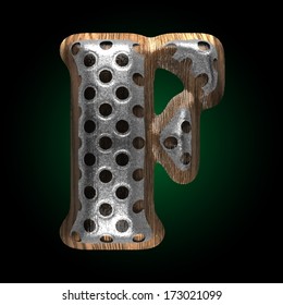 vector metal and wood figure