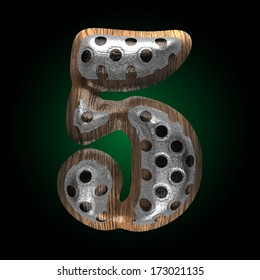 vector metal and wood figure