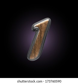 vector metal and wood figure