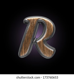 vector metal and wood figure