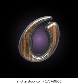 vector metal and wood figure